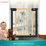 Solid wood stair gate   Door Stop 76-83cm Child Solid Wood Gate Baby Balcony   Pet Dog Isolation