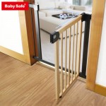 Solid wood stair gate   Door Stop 76-83cm Child Solid Wood Gate Baby Balcony   Pet Dog Isolation