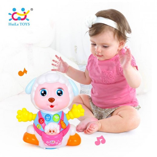 HUILE TOYS 888 Baby Toys Record and Play Interactive Electric Toy Sheep Kids Early Learning Educational Toys with Music & Lights