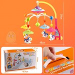 MiniTudou Baby Toys 0-12 Months Crib Mobile Musical Bed Bell With Animal Rattles Projection Cartoon Early Learning Kids Toy