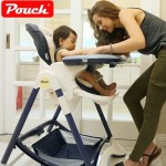 Pouch fold baby feed chair, PP plastic plate highchair, multifunctional adjust baby feed chair