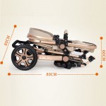 Baby Stroller Portable Folding Baby Carriages High Landscape Sit and Lie Prams For Newborns Infant Four Wheels Trolley