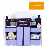 Nursery Organizer Baby Crib Bed Hanging Storage Bag Newborn Diaper Stacker Caddy For Baby Bedding Set Accessories Washable