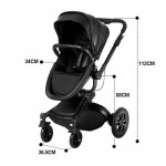 Baby Stroller 3 in 1 Car Seat High View Pram For Newborns Folding Baby Carriage 360 Degree Rotation Travel System Baby Trolley