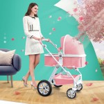 Baby Stroller 2 in 1 High Landscape Baby Carriages For Newborns Trolley Baby Carts Prams For Children With Seat & Lying Modes