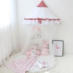 Children's Tent Baby Play Tent For Kids Cotton Canvas Tipi Indoor Teepees For Children Playhouse For Kids White And Pink Color