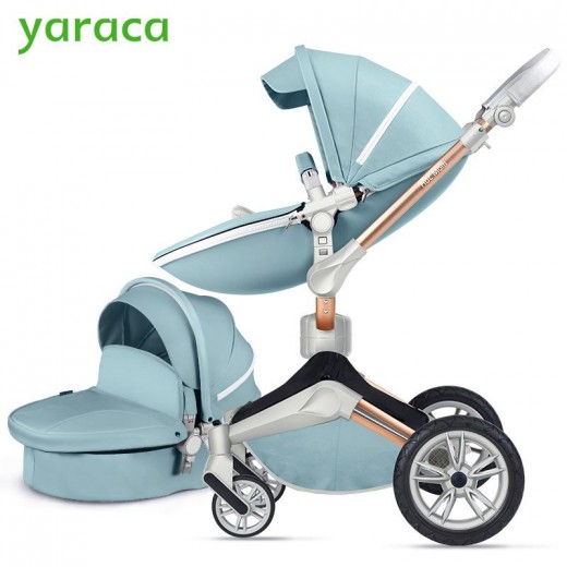 Luxury Baby Stroller 2 in 1 Foldable Carriages For Newborns High Landscape Baby Prams For Infant 360 Degree Rotate Cradle