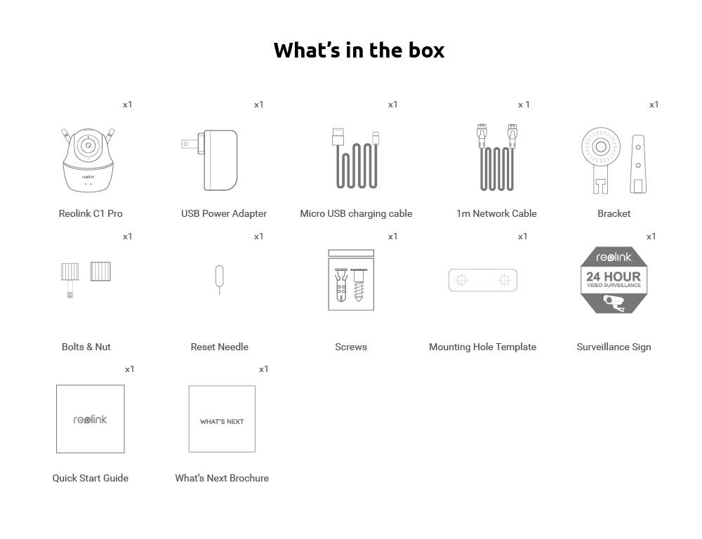 What's in the Box_reolink c1 pro