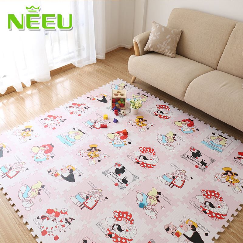 Soft puzzle crawling pad foam floor mat moistureproof non-toxic rug for kids bedroom living room gym playing mat 3030cm 9Pcs (1)