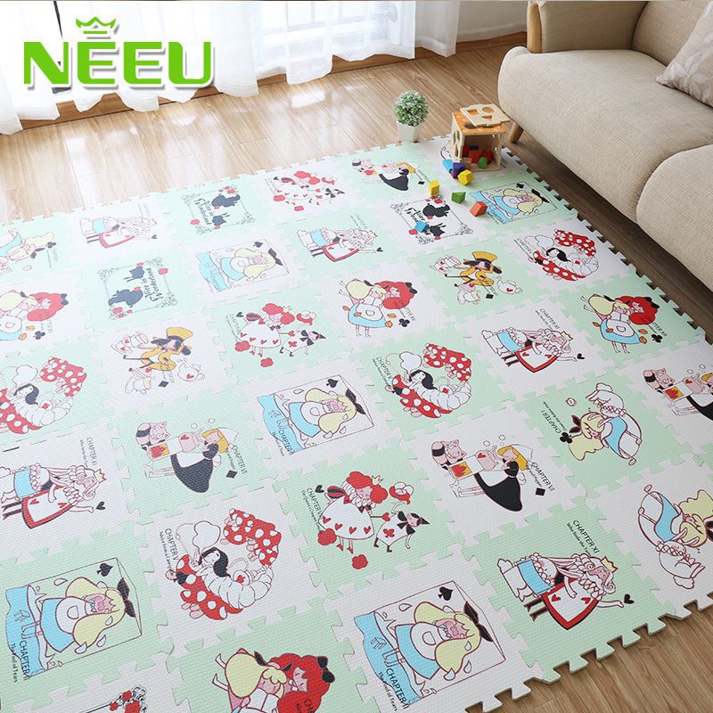 Soft puzzle crawling pad foam floor mat moistureproof non-toxic rug for kids bedroom living room gym playing mat 3030cm 9Pcs (2)