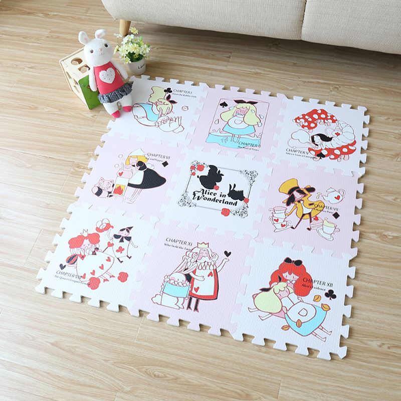 Soft puzzle crawling pad foam floor mat moistureproof non-toxic rug for kids bedroom living room gym playing mat 3030cm 9Pcs (4)