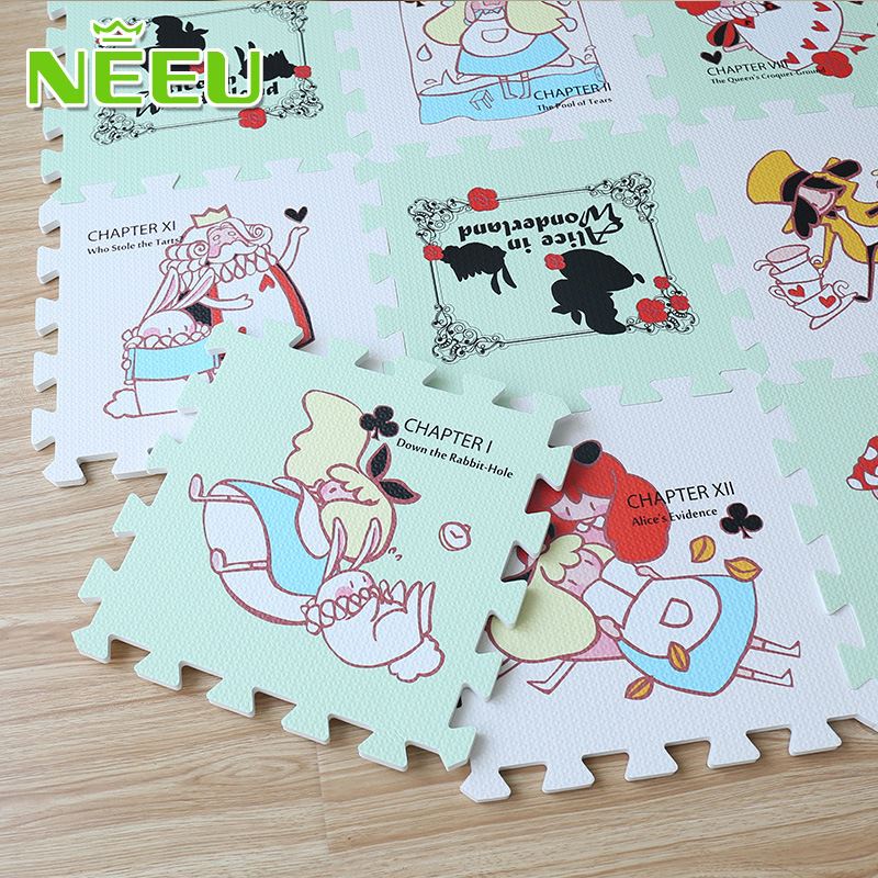 Soft puzzle crawling pad foam floor mat moistureproof non-toxic rug for kids bedroom living room gym playing mat 3030cm 9Pcs (5)