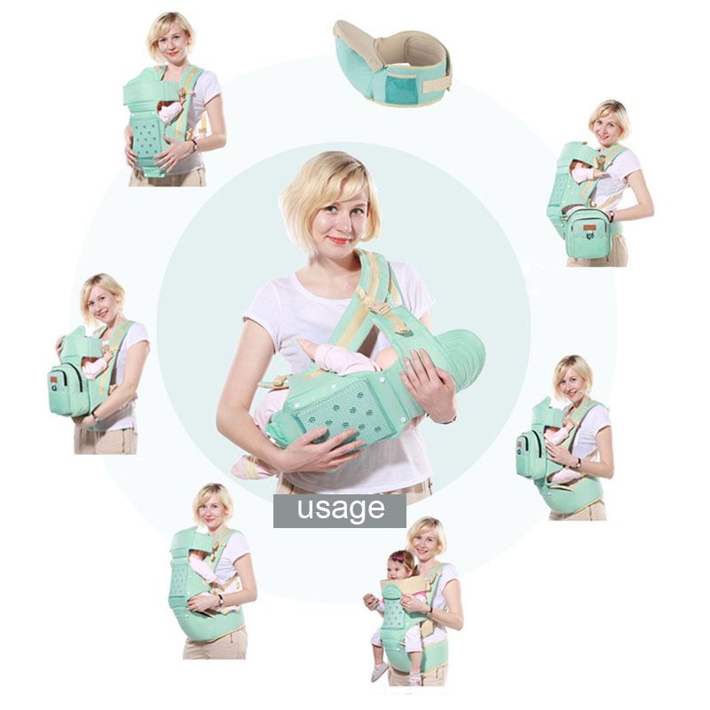 Baby Carrier Multifunction Toddler Backpack Sling Infant Hip Seat Newborn Kangaroo Hipseat With Diaper Bag  (6)